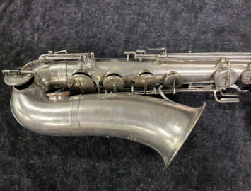 Photo 19th Century 'LAIGNEL' Silver Tenor Saxophone - Keys to Low B!